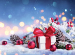 Gift Box on the Snow