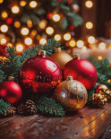 Baubles & Fern Leaves