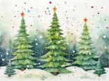 Snowy Christmas Trees