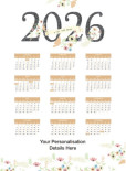 Flowers<br>Flat Calendar